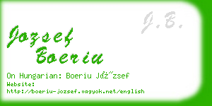 jozsef boeriu business card